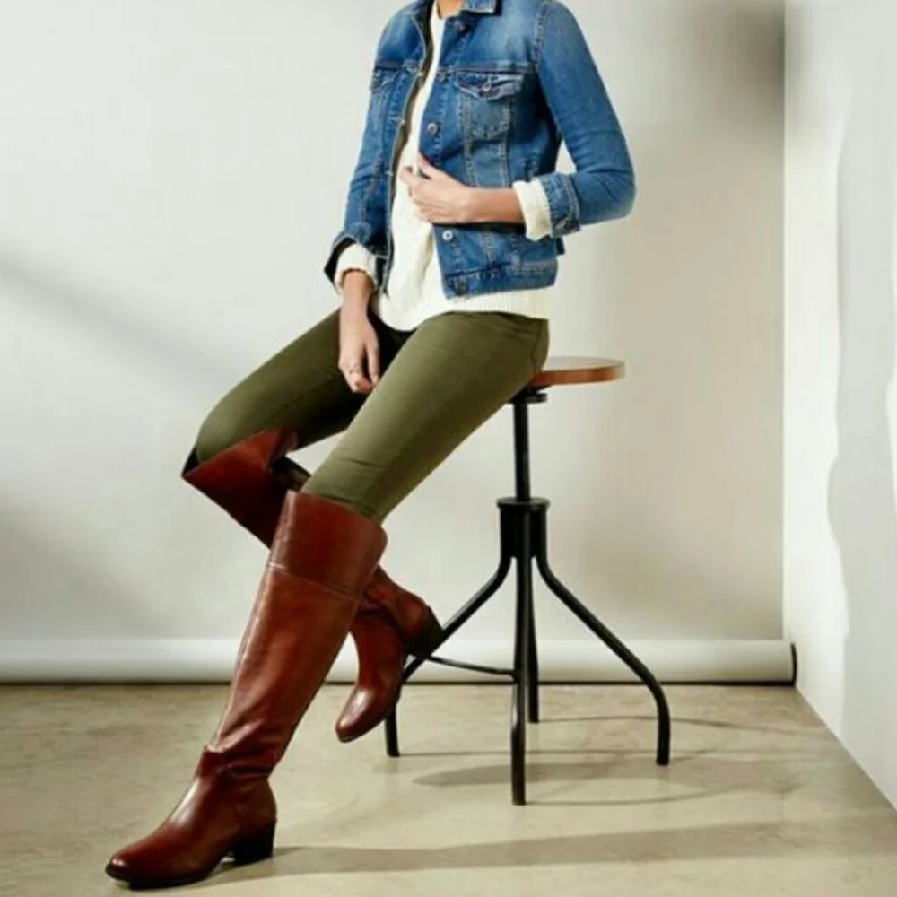 Vince Camuto Over The Knee Boots 6.5 Brown Leather Bendra Tall Comfort Casual
